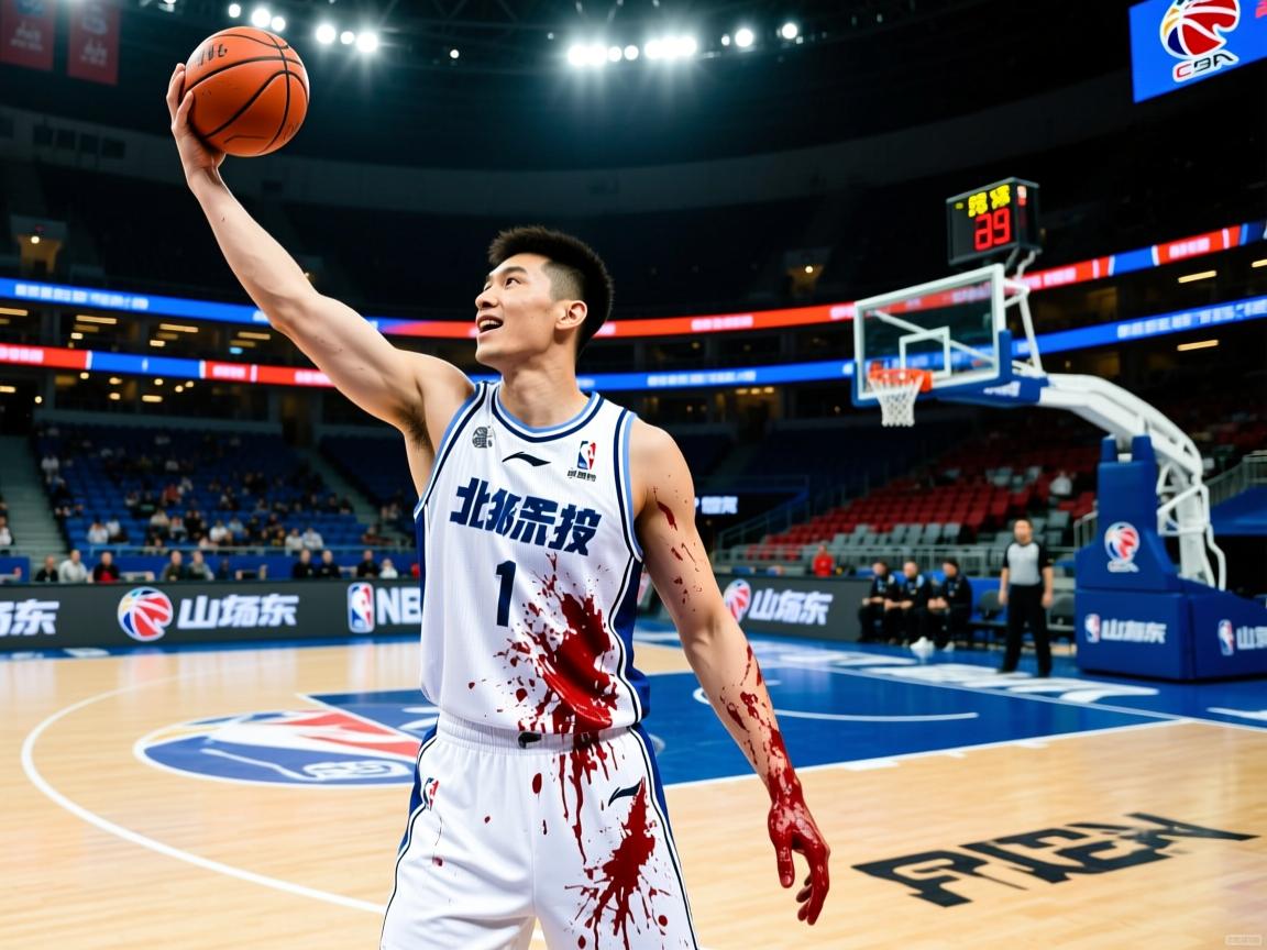 组图：CBA-北控主场胜山东开门红邹雨宸血染赛场